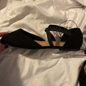 COPY - COPY - Suede ballet flats with cris cross straps